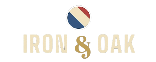 Iron & Oak — Barbershop logo